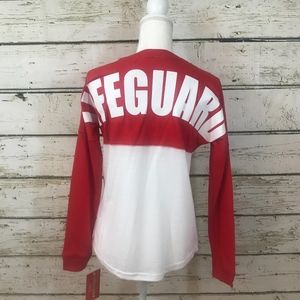 White and Red Life Guard Tee